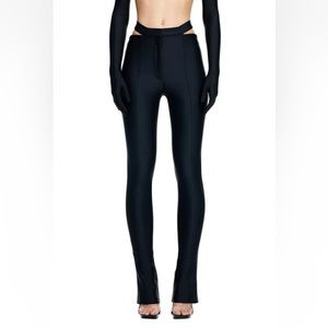 MUGLER x H&M Black Jersey Cut-out Pants 2 / 34 / XS + Hanger